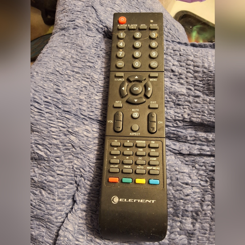 Element Black Remote with Multicolor Buttons